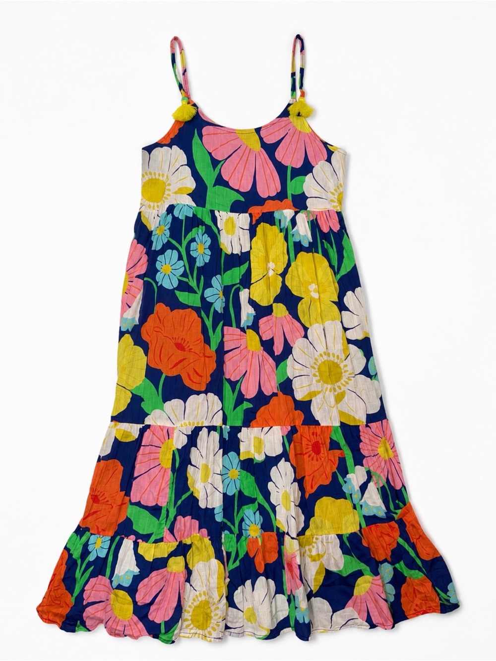 Boden Girls Dress Size 13-14 Navy Blue Floral